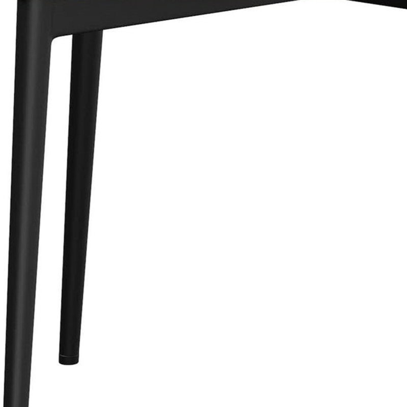 Ensemble de deux chaises d'appoint blanches et noires en similicuir, Blanc