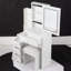 Petite coiffeuse 29,2 "+ tabouret rembourré-1786920854
