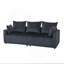 Canapé modulaire en velours 2 places avec coussins Huntoon-112458480