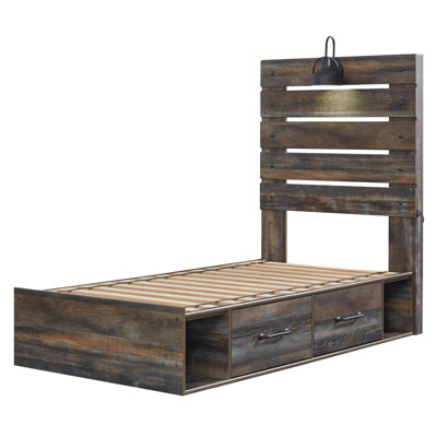 Grand lit plateforme avec rangement Drystan