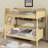 Wooden Twin Bunk Bed Equipped With Three Storage Compartments-1157464484