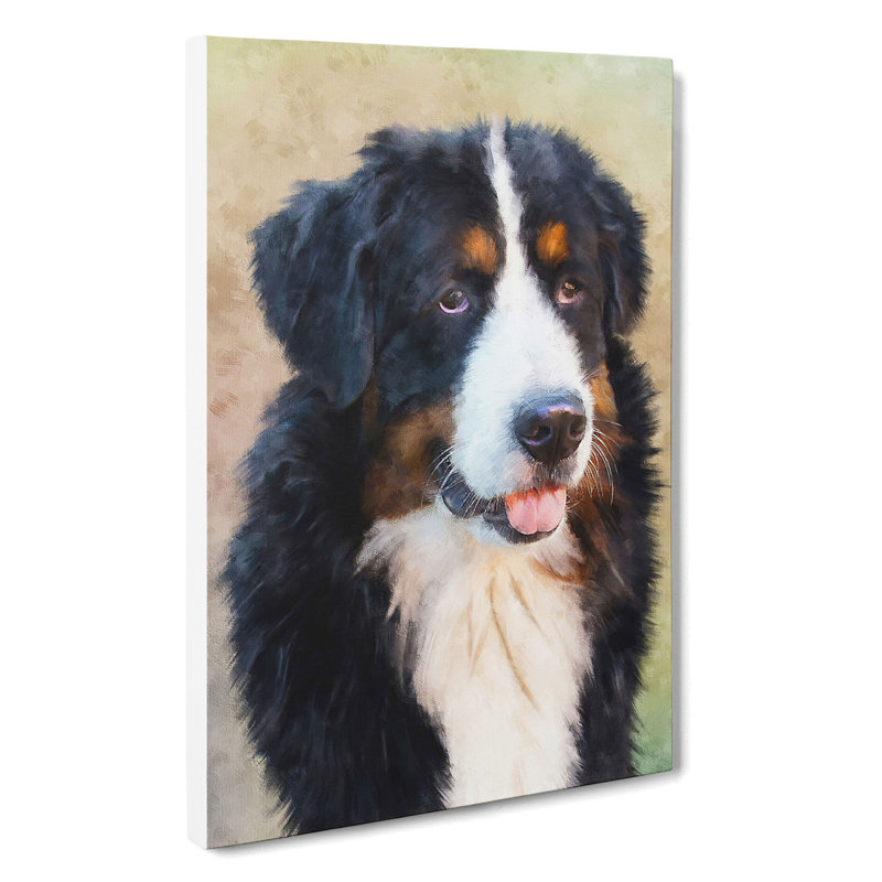 Bermese Mountain Dog - Wrapped Canvas, 50cm H x 35cm W x 3cm D