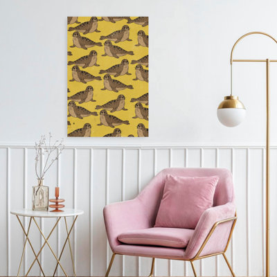 Vintage Seal Pattern 1 Piece Wrapped Canvas Wall Art