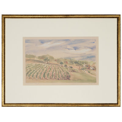 Wine In The Valley II Print by Daughdrill