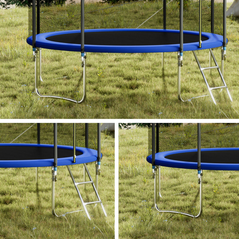 Round Backyard Trampoline with Safety Enclosure