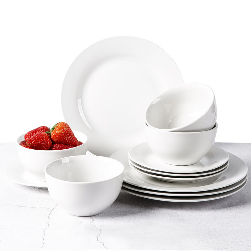 Service de table en porcelaine 12 pièces Juwahn, service pour 4