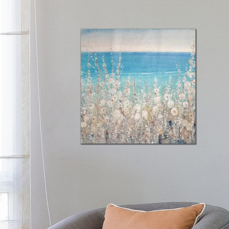 Flowers By The Sea II by Tim OToole - Wrapped Canvas Painting, 66.04 cm H x 66.04 cm W x 1.91 cm D