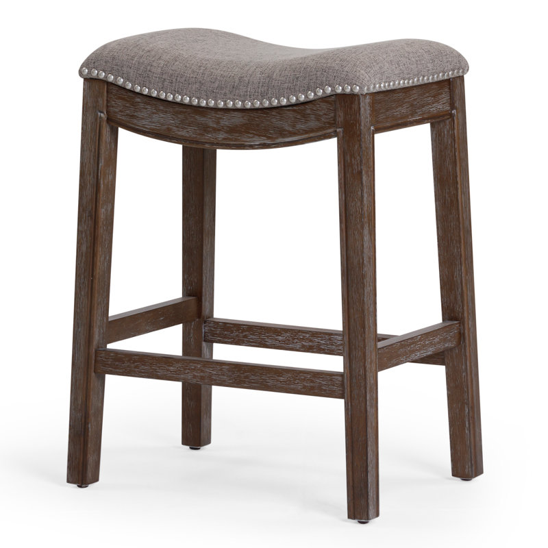 Tabouret de bar et de comptoir McGreevy, Siège gris fumée / cadre espresso délavé, 1