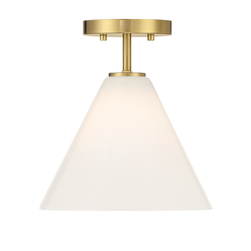 Mini-luminaire suspendu ou semi-encastré 1 lumière Hashimoto, Laiton