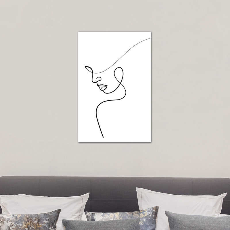 One Line Woman by Dane Khy - Wrapped Canvas Print, 66.04 cm H x 45.72 cm W x 1.91 cm D