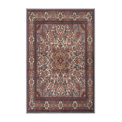 Tapis traditionnel rouge / bleu / beige Drasner