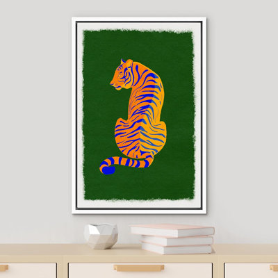 Bright Preppy Animals Jungle Safari Tiger Stripe Kid's Room Animals Modern Boho Style Preppy