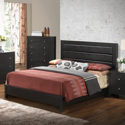 Transitional Black Full Bed With Storage