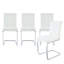 Ensemble de 4 chaises de salle à manger modernes avec cuir synthétique et pieds en métal-482157836