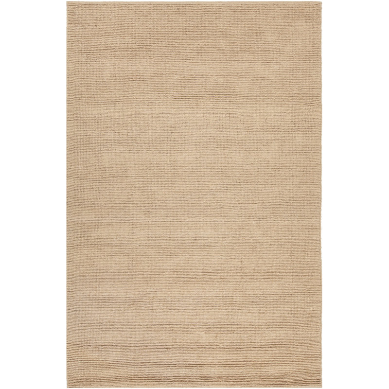 Tapis beige tissé à la main Wanita, Rectangle 5 pi x 7 pi 6 po