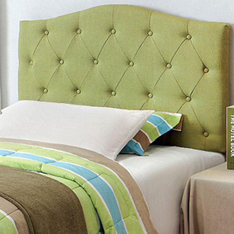 Tête de lit tapissier Daegal, Double / grand, Vert