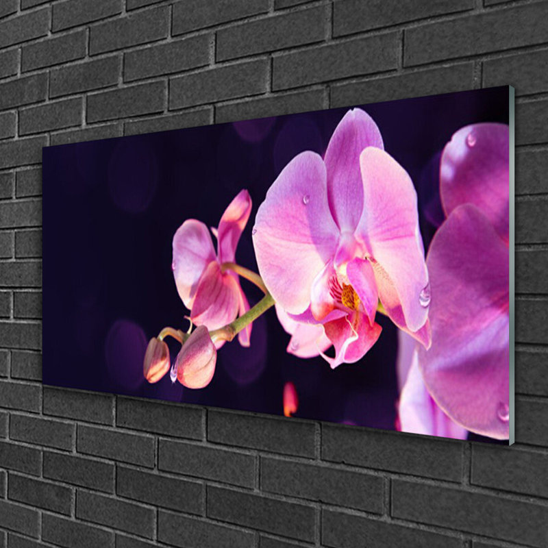 Flowers Floral - Unframed Photograph on Glass