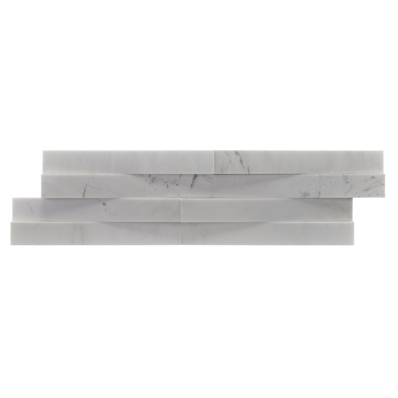 Weave Panel 6in.x22in. Honed Marble Wall Tile, Porcelain