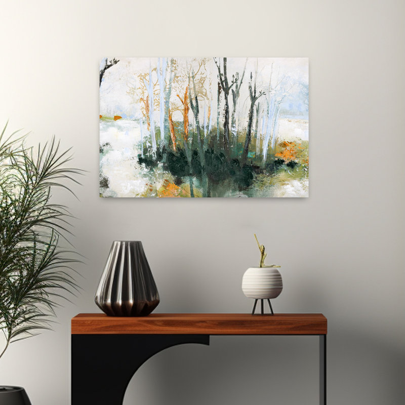 Waterside, paysage abstrait contemporain, art naturel, H 16 po x l 24 po