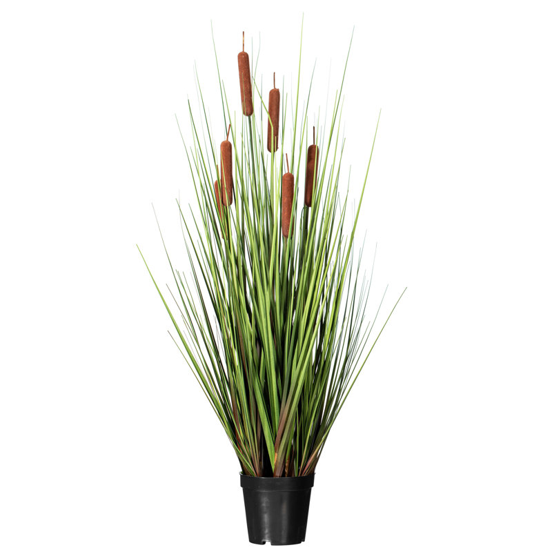 Herbe à feuillage artificiel en pot