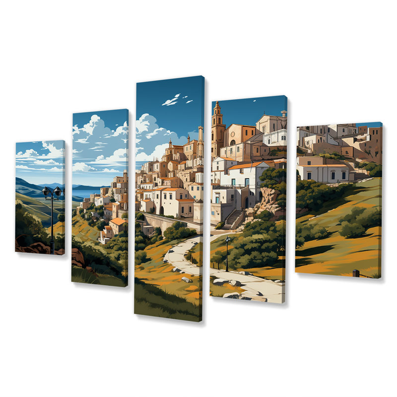 «Italian Hidden Gem Coastline - Landscape Italy», ensemble d'art mural