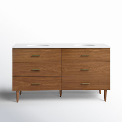 Dondi 60'' Double Bathroom Vanity & Reviews | AllModern