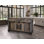 Îlot de cuisine 3 portes 6 tiroirs Sabetha Loft Brown