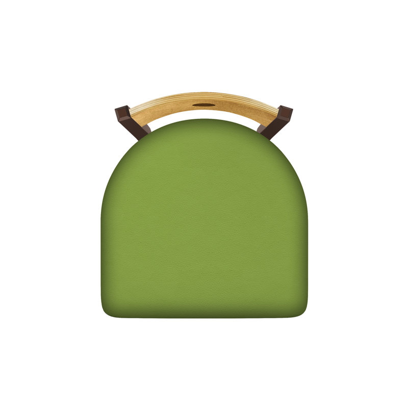 Tabouret pivotant Voltaire, 25, Bronze, Siège Canter Kiwi Green / dossier moyen en érabl