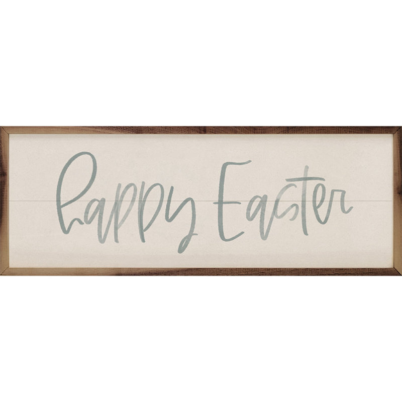 Happy Easter Blue Watercolor, H 16 po x l 48 po