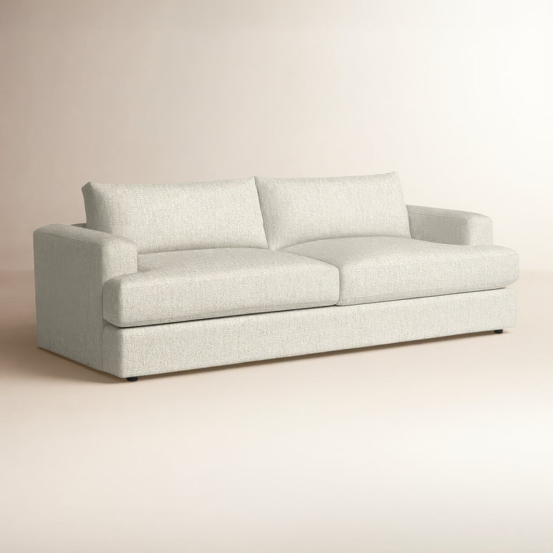 Cayden Upholstered 96'' Sofa, Nomad Snow Crypton® Chenille