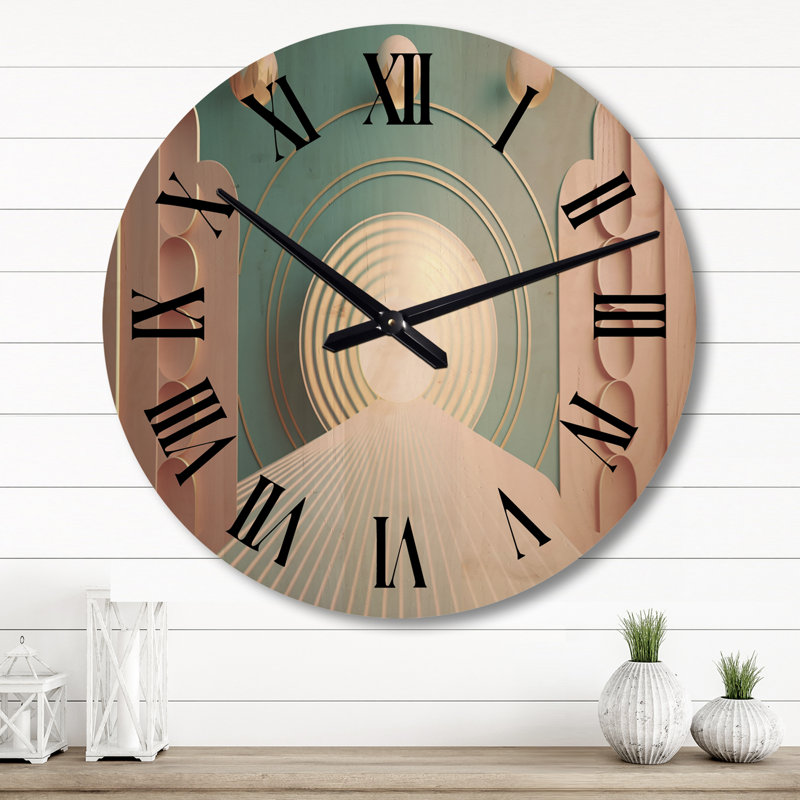 Horloge murale géométrique abstraite, Grand