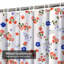 Rideau de douche artistique avec 12 crochets roses-1863741771