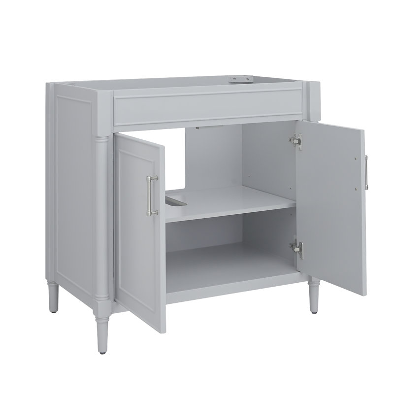 Addison 36'' Single Bathroom Vanity Base, Light Gray