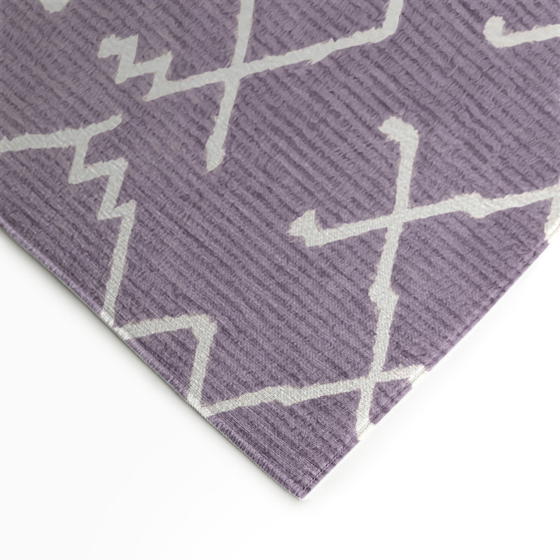 Tapis intérieur et extérieur rose Trellis, Rectangle 5 pi x 7 pi