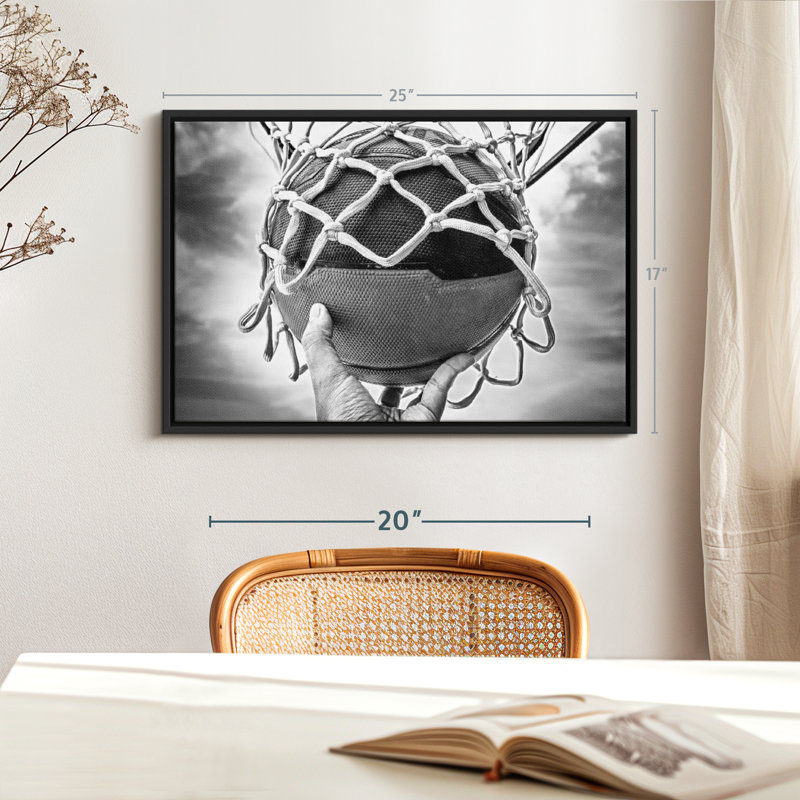 Impression sur toile BW Basketball, H 17 po x l 25 po
