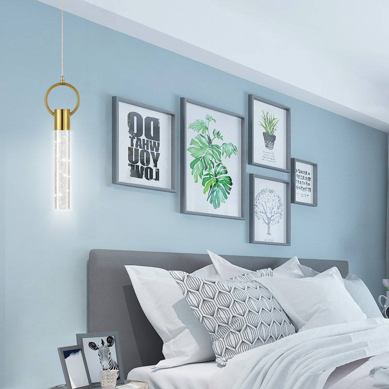 Luminaire suspendu en cristal Brevick, Rond, Noir mat, 2 lumières