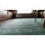 Tapis vert moderne à motif géométrique vert en laine nouée à la main-265569017