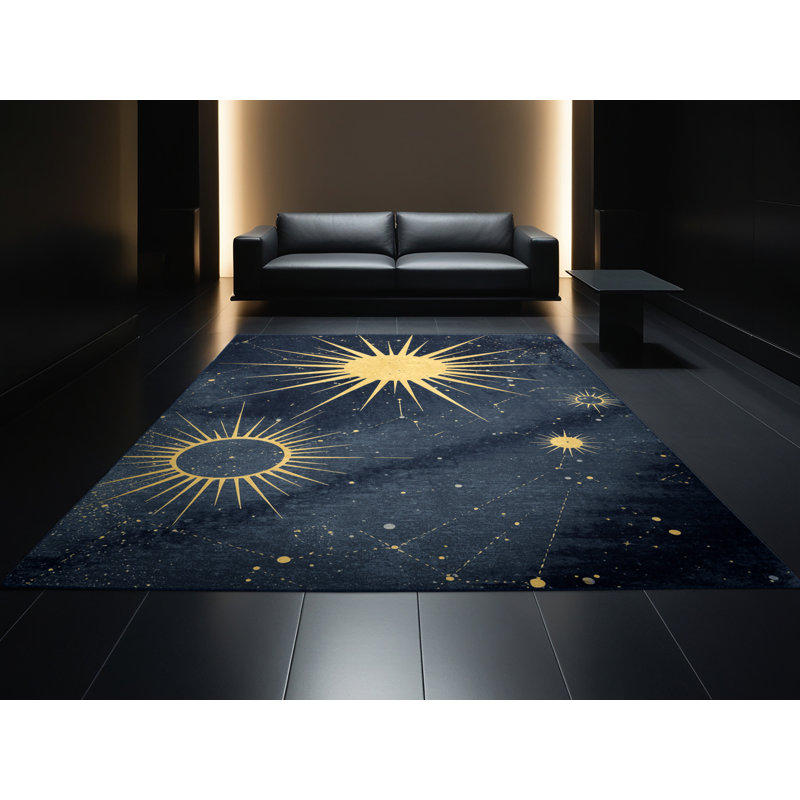 Tapis doux et moelleux gris Midg Century, 7 x 9