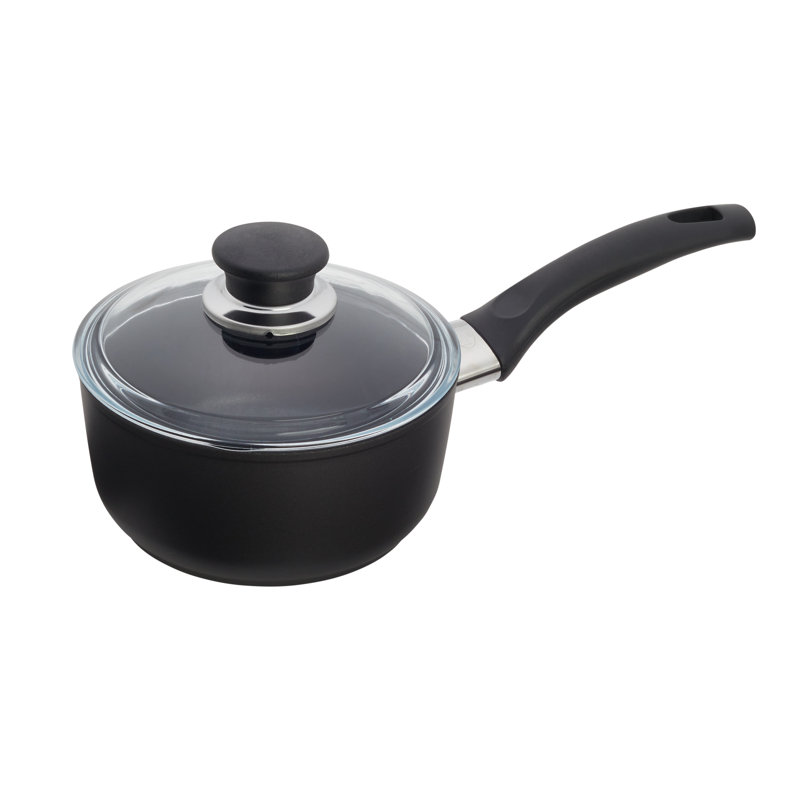 Black Nonstick Aluminum 10-Piece Cookware Set with Glass Lids