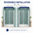 34" W x 72" H Bifold Shower Door with 1/4" Tempered Glass, Adjustable Width & Reversible Installation-100751557