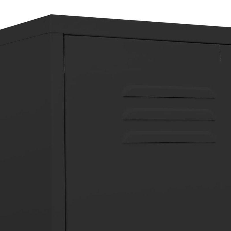 Armoire de rangement en métal pour armoire de bureau en acier, Noir, noir, noir, noir
