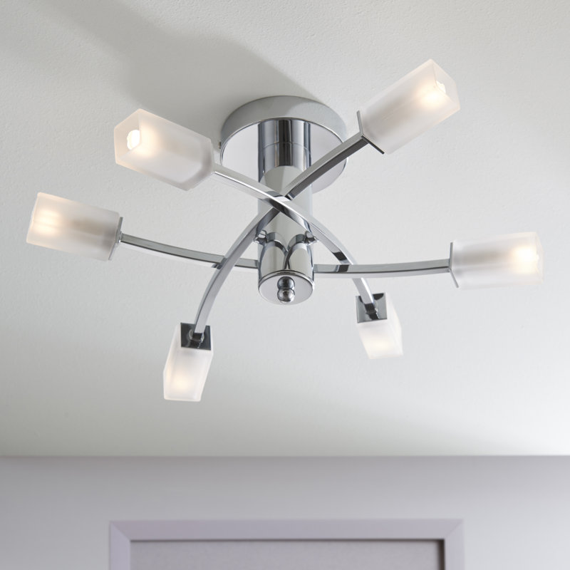 Alexia Semi Flush Mount, Chrome