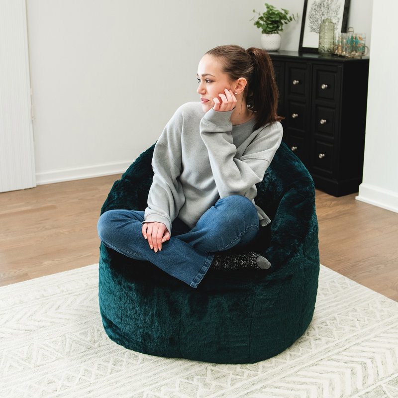 Standard Bean Bag Chair, Emerald Plushie, Milano