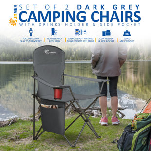 SUNMER Folding Camping Chairs - Extra Wide