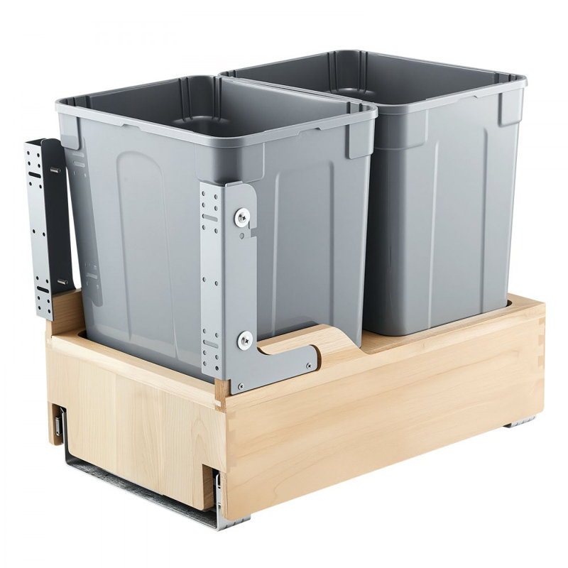 Double poubelle rétractable 35QTx2