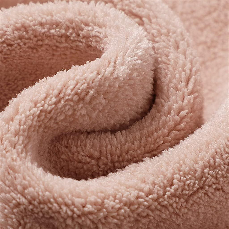 Blue/Green/Pink Double-Layer Coral Velvet Hair Drying Towel (3-Pack)
