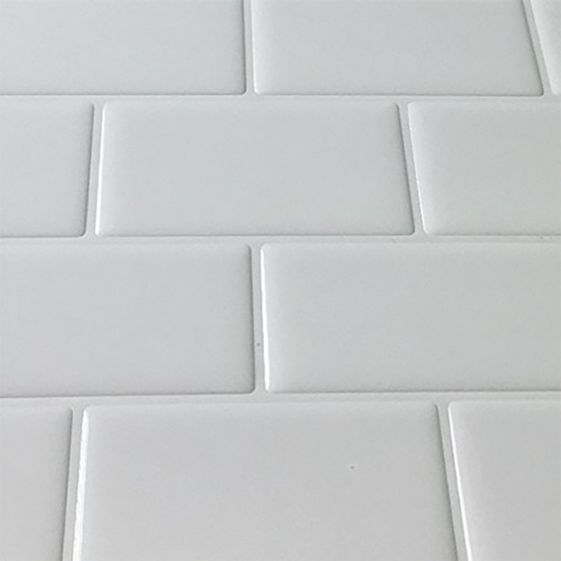 Addy 30.5cm W x 30.5cm L PVC Peel and Stick Mosaic Tile, Whitesmoke