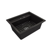 Baveno 27 in. L Dual Mount Single Basin Kitchen Sink