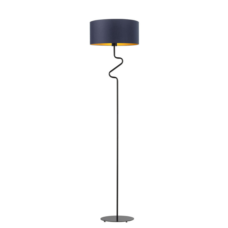 Adalade 166cm Traditional Floor Lamp, Navy Blue, Black