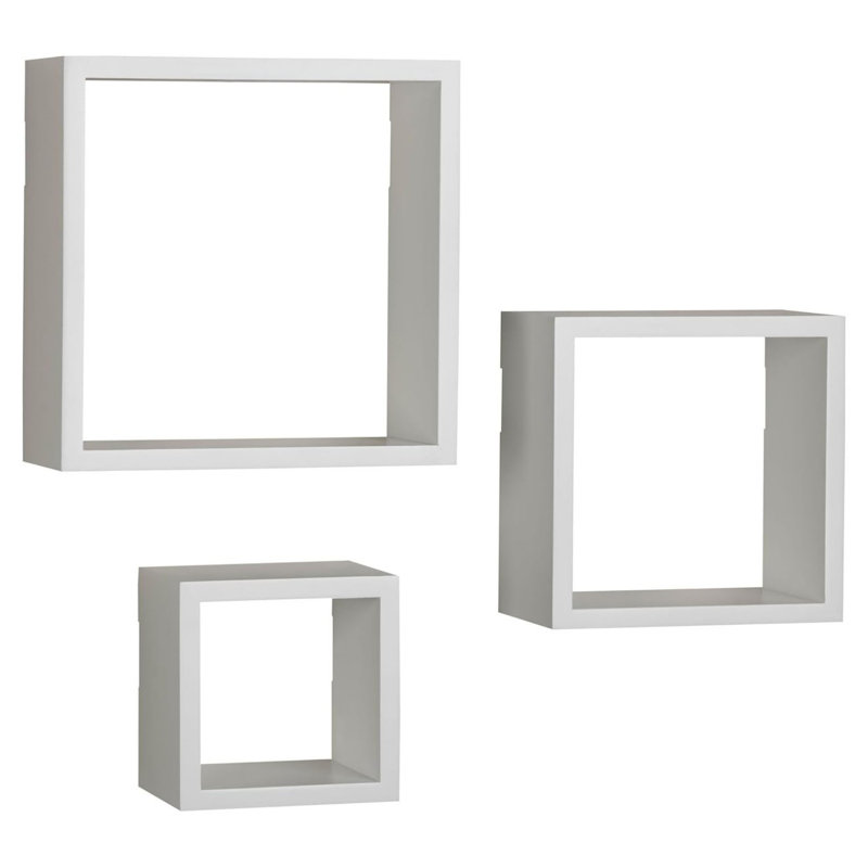 Floating Square Cube Shelves,Set of 3